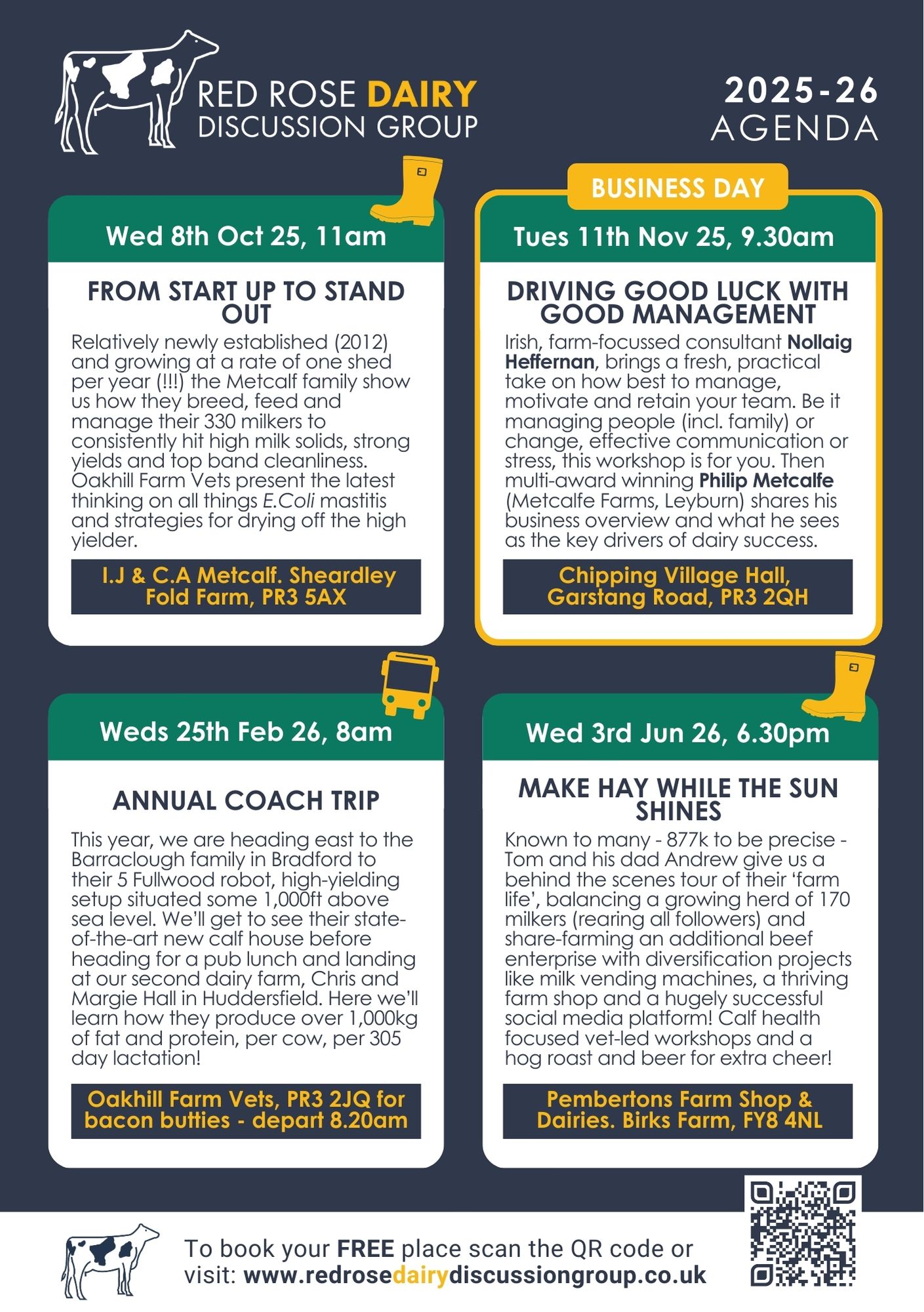 Red Rose Dairy Discussion Group Agenda 2025-2026